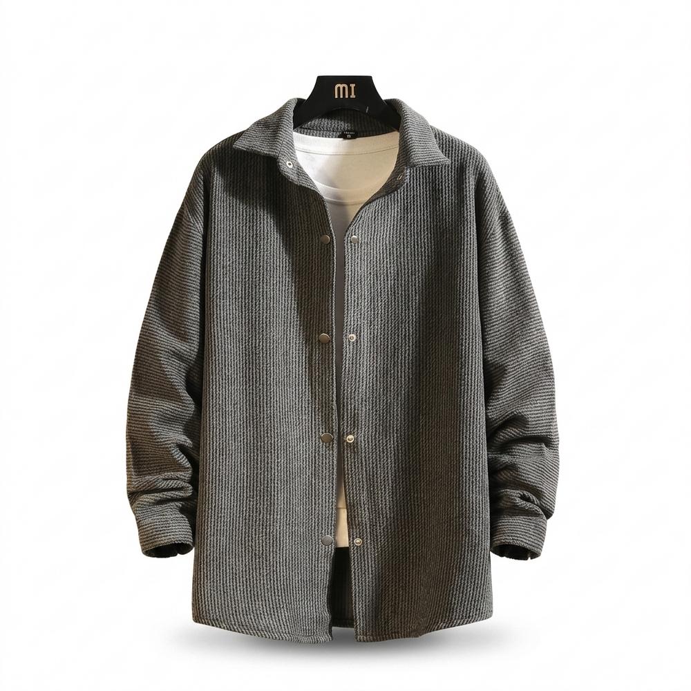Mens Outlet House - Valar | Textured Snap-Button Shirt Men