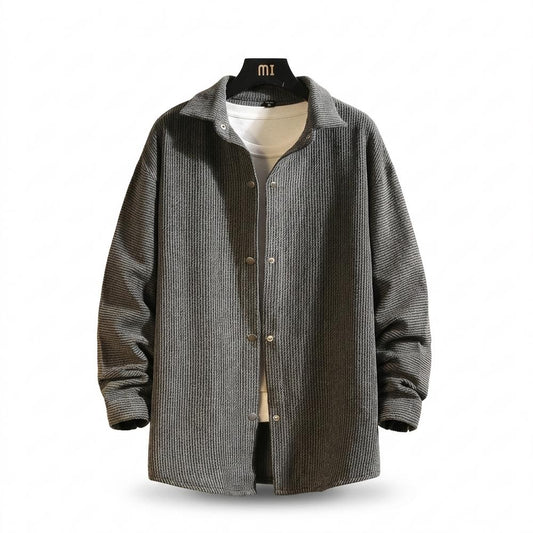 Mens Outlet House - Valar | Textured Snap-Button Shirt Men