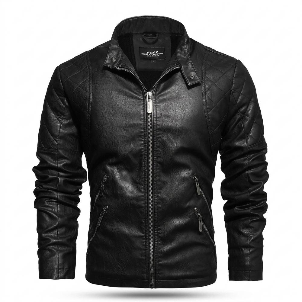 Mens Outlet House - Davin | Quilted Tailored Leather Jacket Men