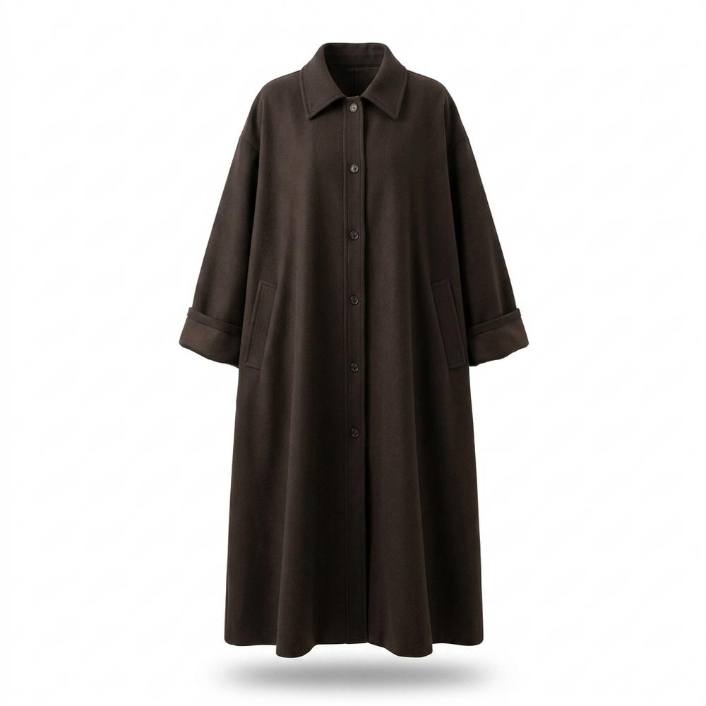 Mens Outlet House - Lunem | Single-Breasted Loose-Fit Coat Women