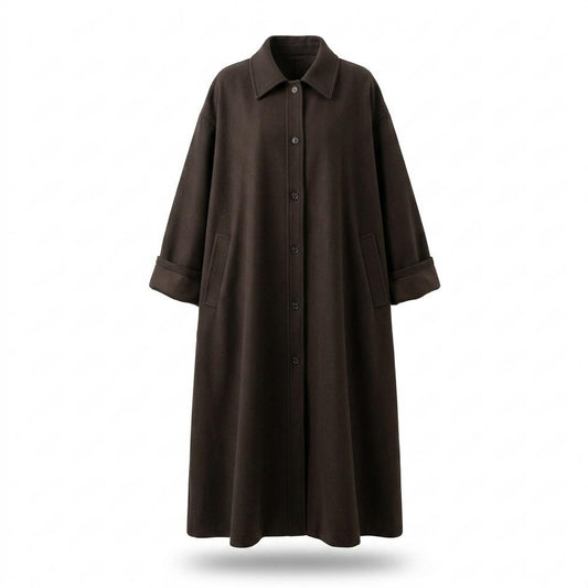 Mens Outlet House - Lunem | Single-Breasted Loose-Fit Coat Women
