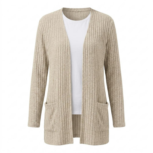 Mens Outlet House - Mahet | Ribbed Open-Front Knit Cardigan Women