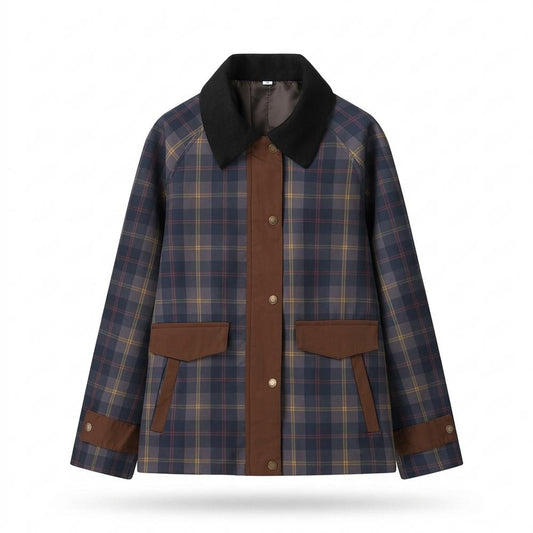 Mens Outlet House - Vivar | Plaid Contrast-Trim Jacket Unisex