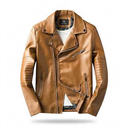 Mens Outlet House - Mazan | Asymmetrical Quilted Leather Jacket Men