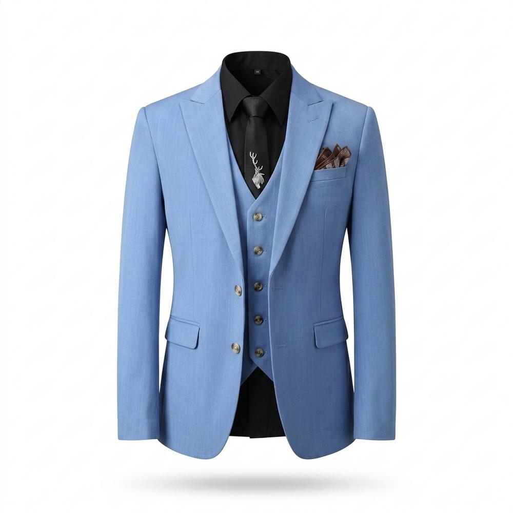 Mens Outlet House - Ellor | Three-Piece Slim-Fit Suit Men