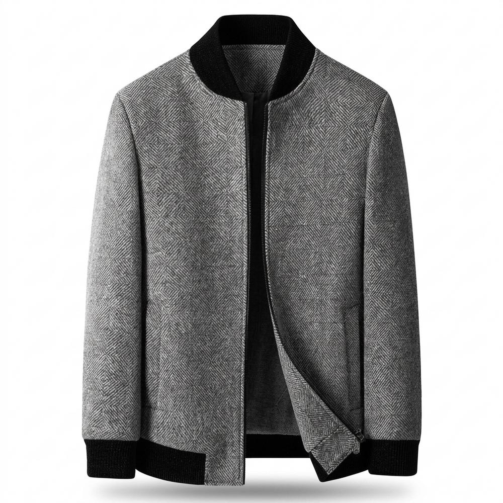 Mens Outlet House - Viram | Patterned Zip-Up Jacket Men