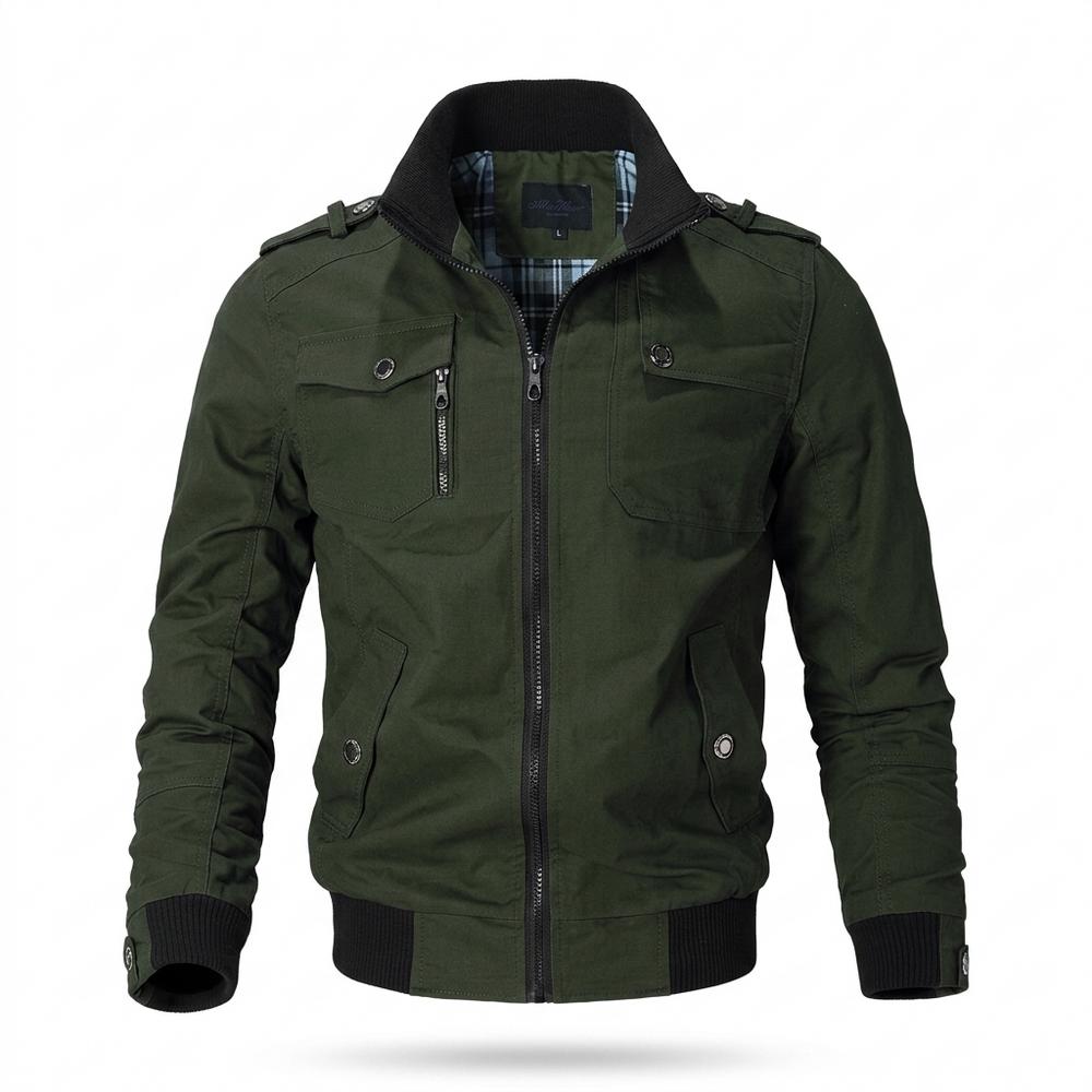 Mens Outlet House - Larel | Zip-Up Stand-Collar Jacket Men
