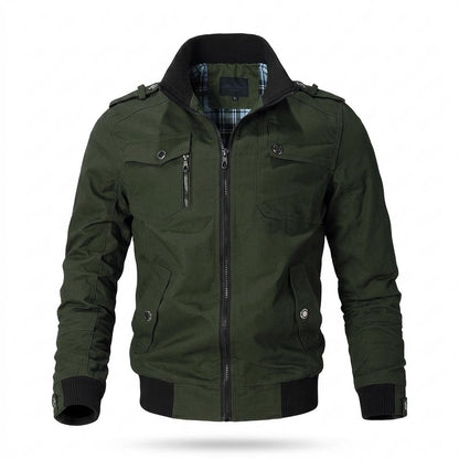 Mens Outlet House - Larel | Zip-Up Stand-Collar Jacket Men