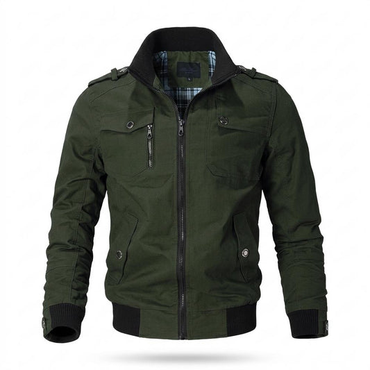 Mens Outlet House - Larel | Zip-Up Stand-Collar Jacket Men