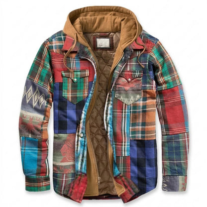 Mens Outlet House - Vamin | Patchwork Hooded Jacket Men