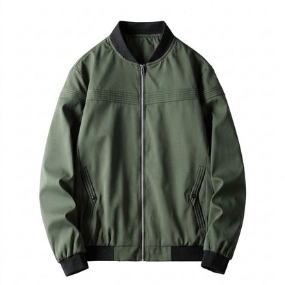 Mens Outlet House - Lubev | Zip-Up Ribbed-Trim Jacket Men