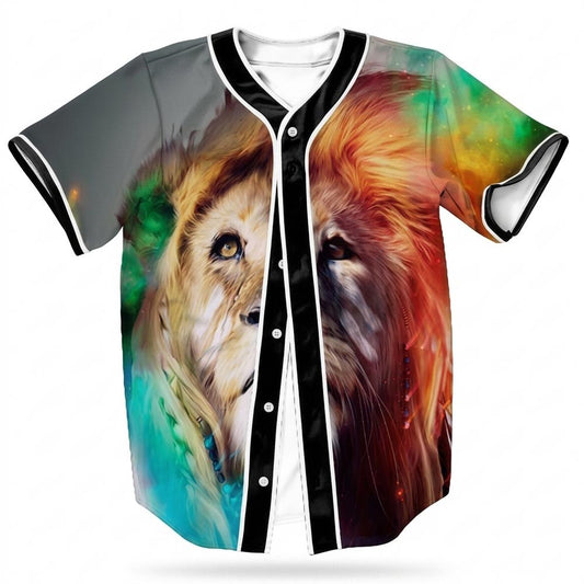 Mens Outlet House - Armin | Button-Front Graphic-Print Shirt Unisex