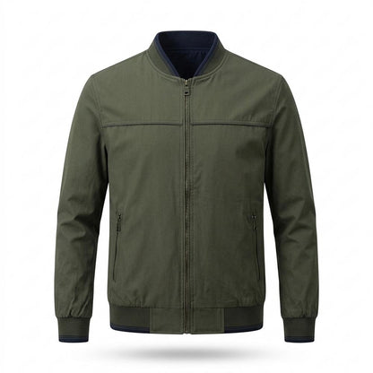 Mens Outlet House - Corum | Zip-Up Ribbed-Collar Jacket Men