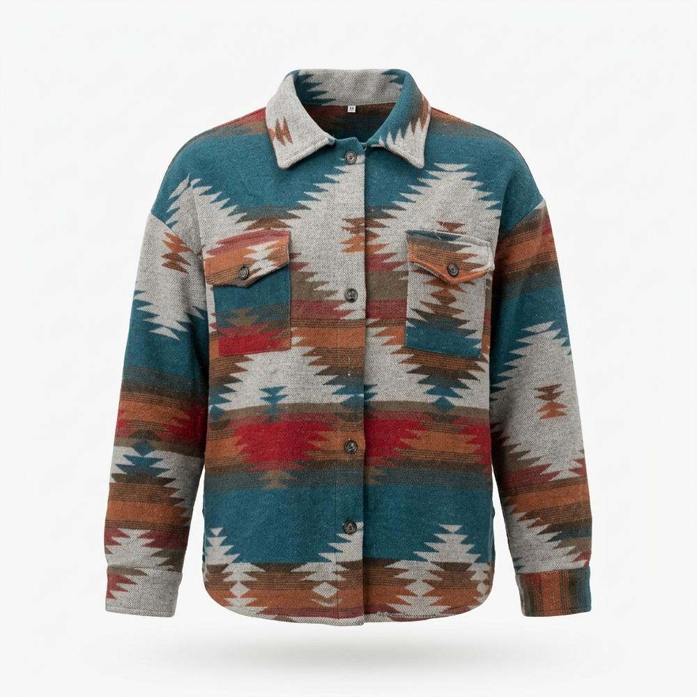 Mens Outlet House - Nilal | Patterned Button-Up Jacket Unisex