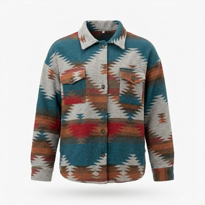 Mens Outlet House - Nilal | Patterned Button-Up Jacket Unisex