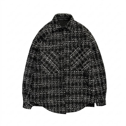 Mens Outlet House - Alrel | Textured Plaid Shirt Unisex