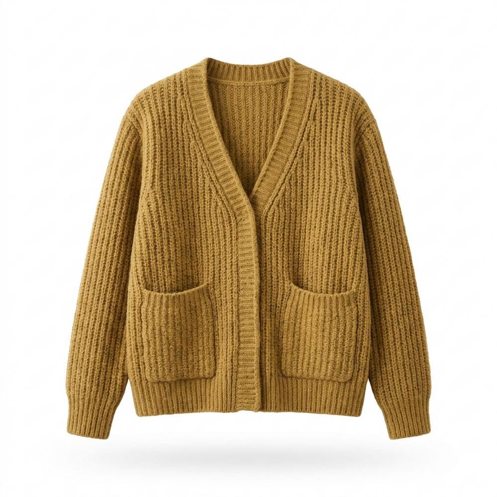 Mens Outlet House - Elmon | Rib-Knit Relaxed-Fit Knit Cardigan Women