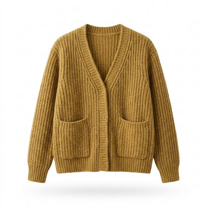 Mens Outlet House - Elmon | Rib-Knit Relaxed-Fit Knit Cardigan Women