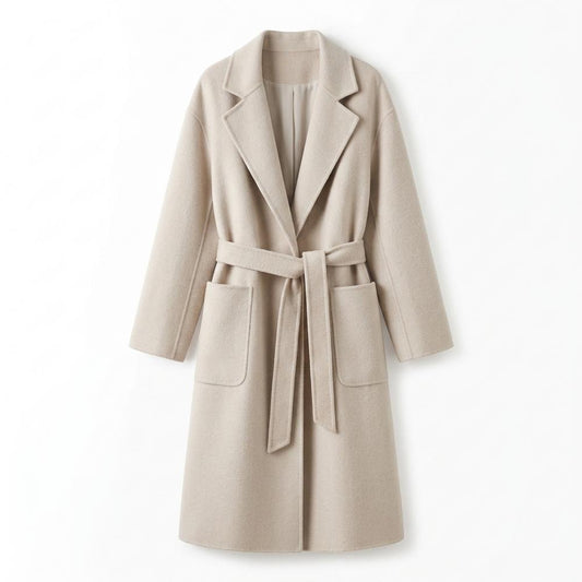 Mens Outlet House - Visik | Belted Woolen Coat Women