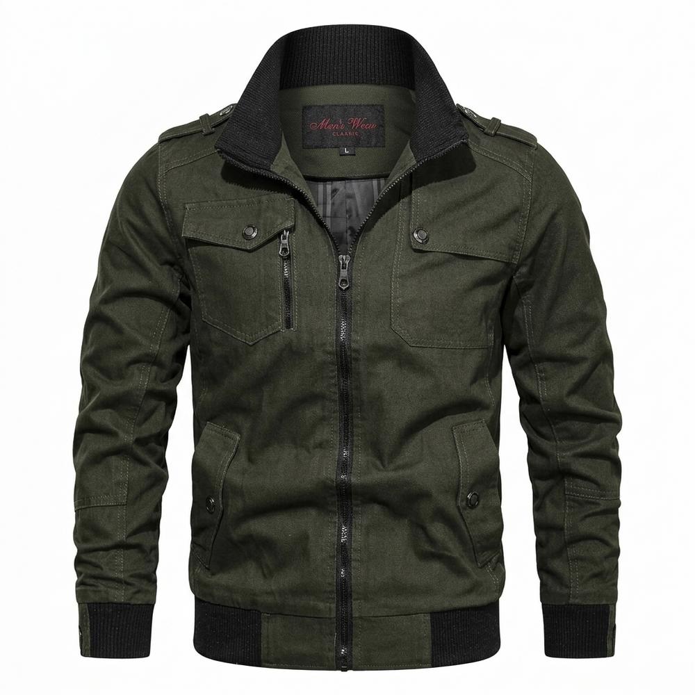 Mens Outlet House - Yufot | Zip-Up Stand-Collar Jacket Men