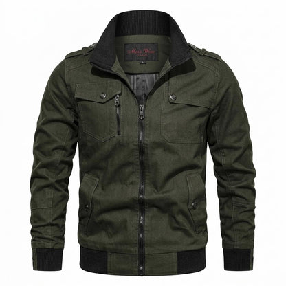 Mens Outlet House - Yufot | Zip-Up Stand-Collar Jacket Men