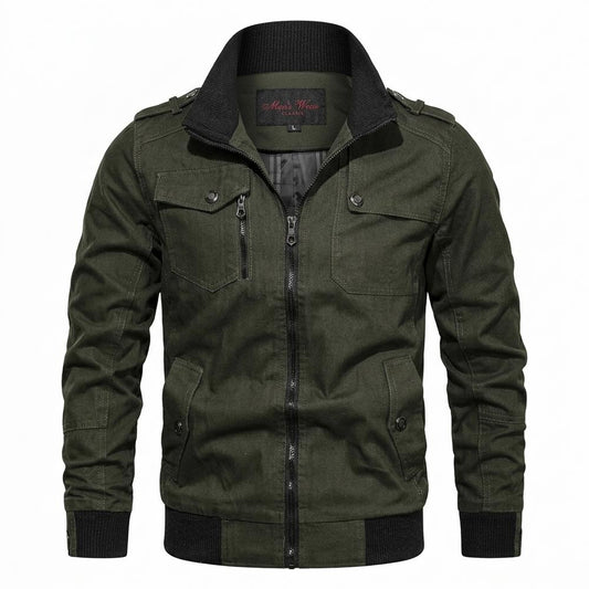Mens Outlet House - Yufot | Zip-Up Stand-Collar Jacket Men