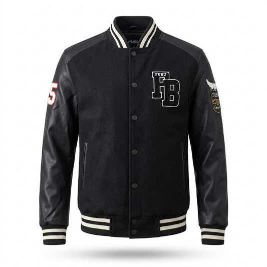 Mens Outlet House - Yolev | Leather-Sleeve Patched Jacket Men