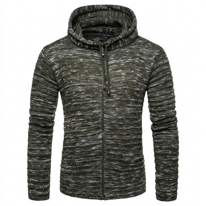 Mens Outlet House - Masel | Marled Zip-Up Knit Cardigan Men