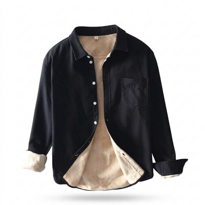 Mens Outlet House - Zazan | Fleece-Lined Button-Down Shirt Men