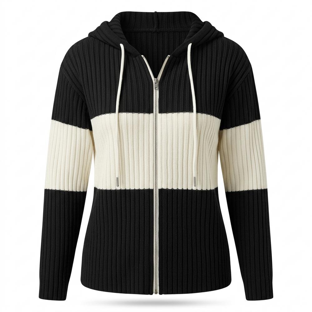 Mens Outlet House - Tibir | Rib-Knit Hooded Knit Cardigan Women