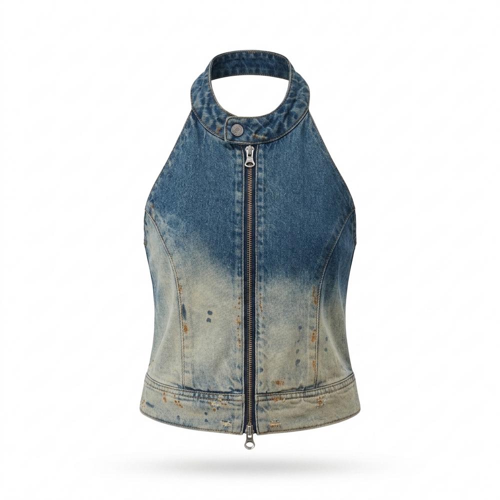 Mens Outlet House - Darev | Washed Halterneck Top Women