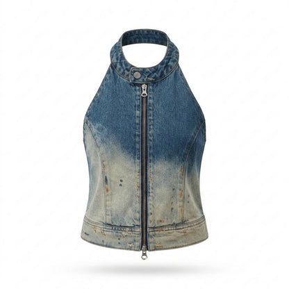 Mens Outlet House - Darev | Washed Halterneck Top Women