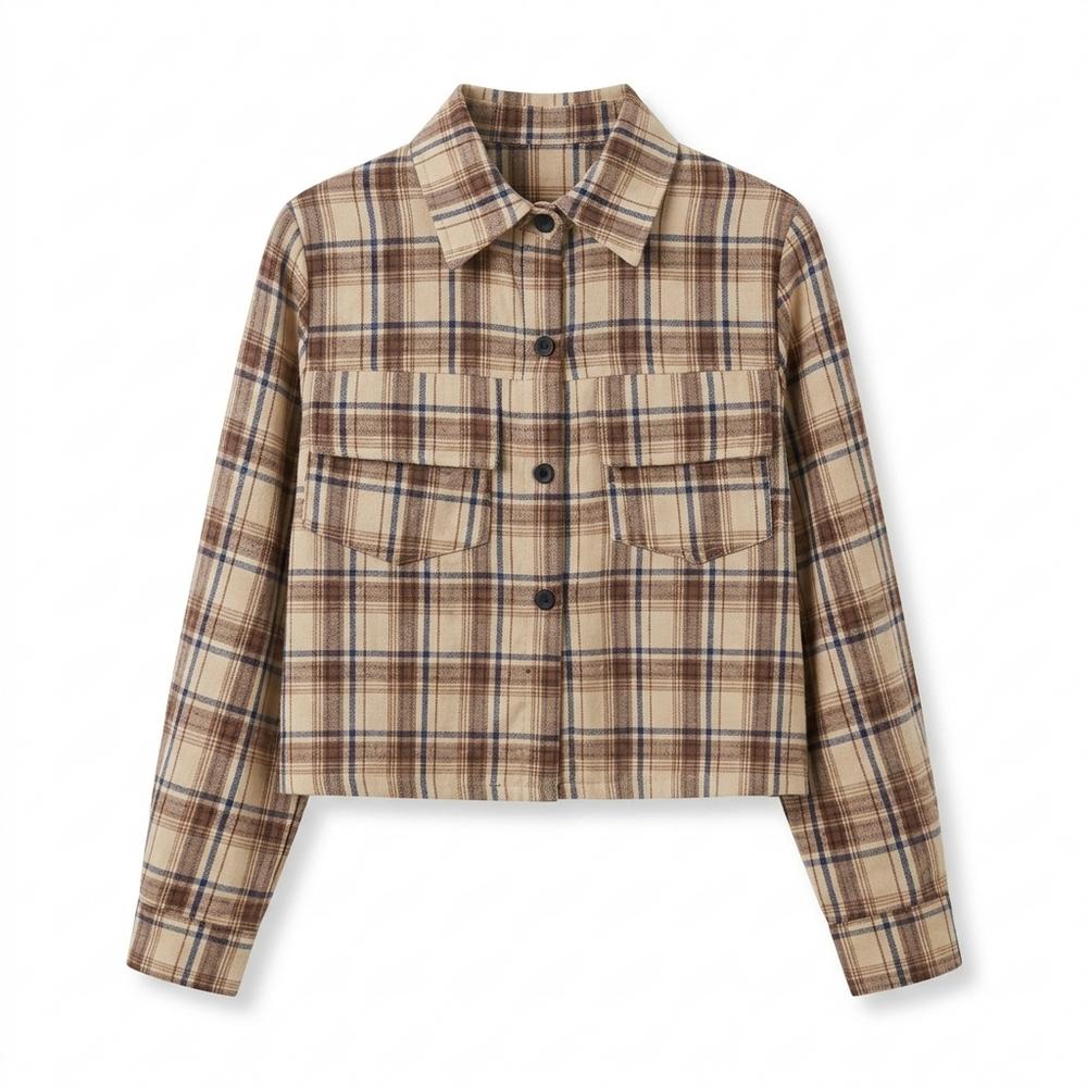 Mens Outlet House - Komid | Plaid Cropped Jacket Women