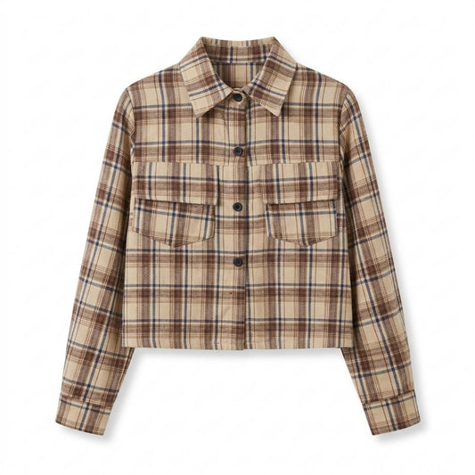 Mens Outlet House - Komid | Plaid Cropped Jacket Women