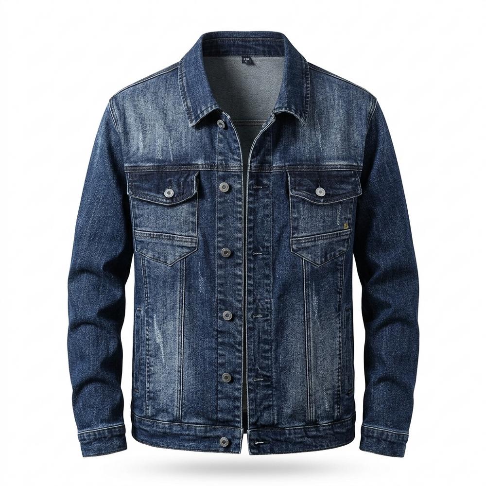 Mens Outlet House - Lehal | Washed Button-Front Denim Jacket Men