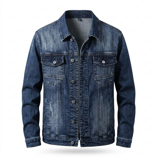 Mens Outlet House - Lehal | Washed Button-Front Denim Jacket Men