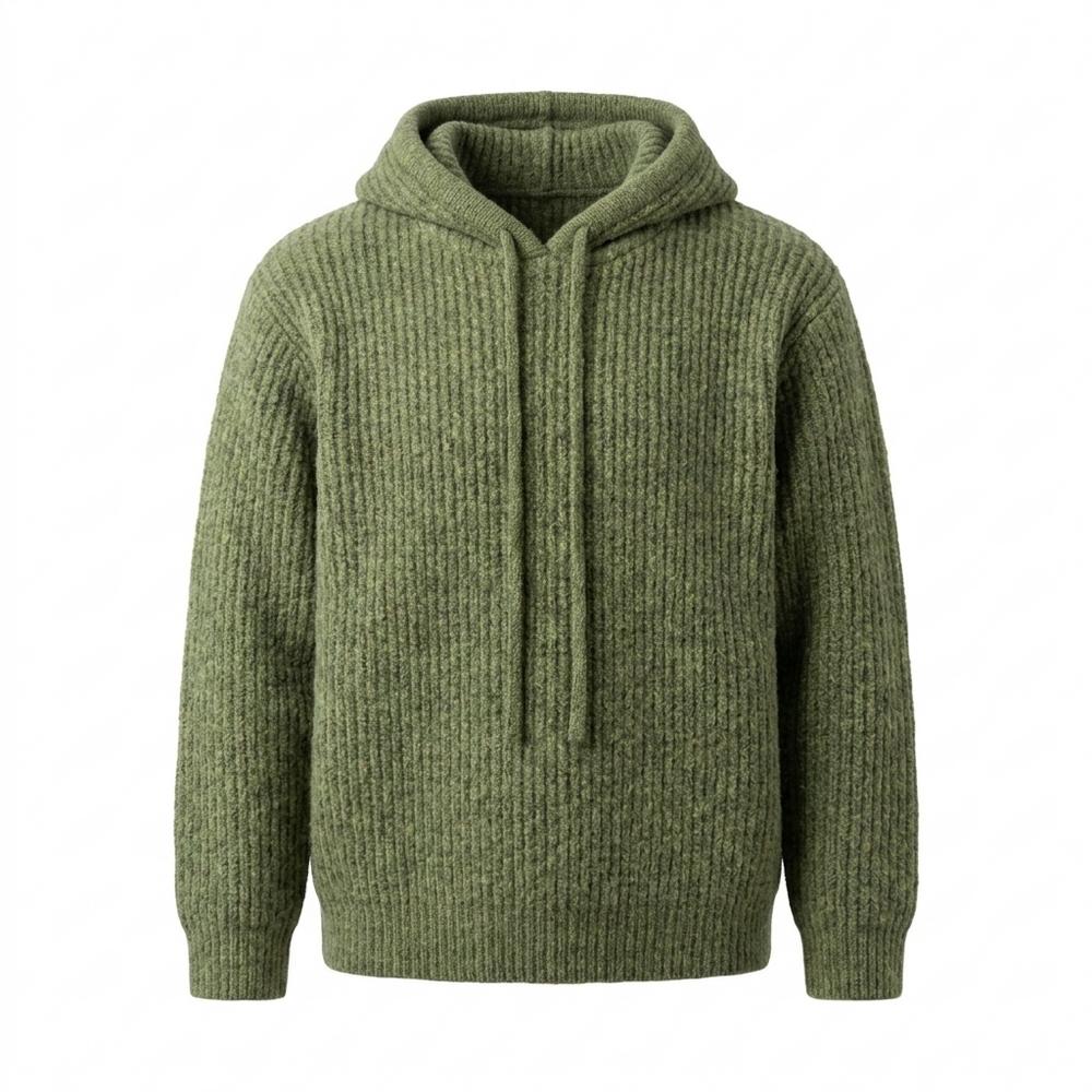 Mens Outlet House - Vusan | Rib-Knit Relaxed Fit Hoodie Unisex