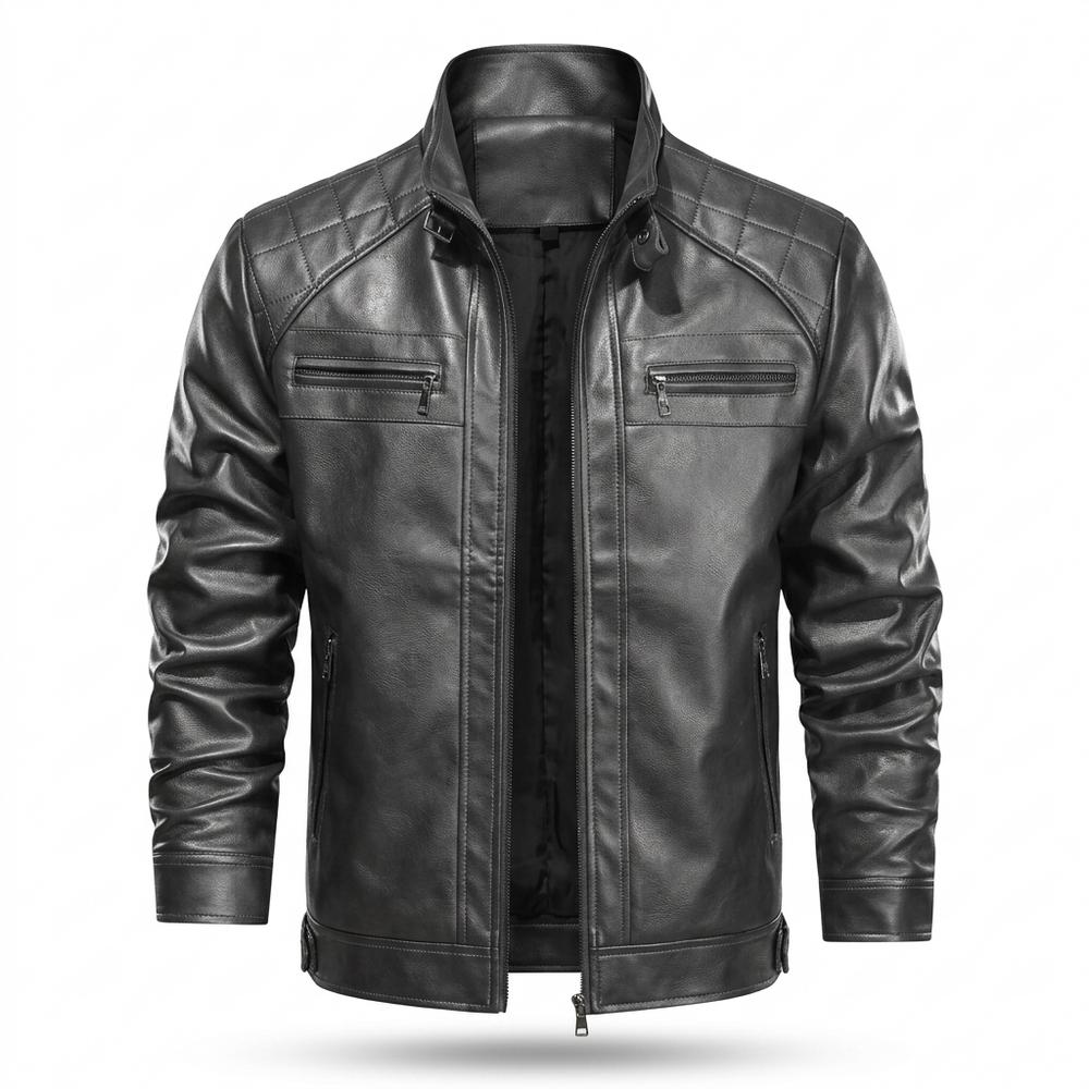 Mens Outlet House - Mamir | Quilted Lined Leather Jacket Men