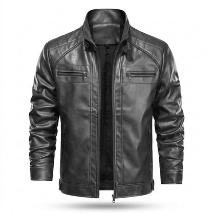 Mens Outlet House - Mamir | Quilted Lined Leather Jacket Men