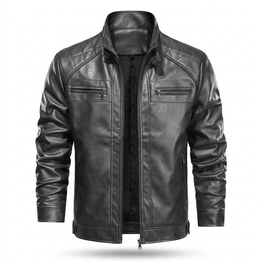 Mens Outlet House - Mamir | Quilted Lined Leather Jacket Men