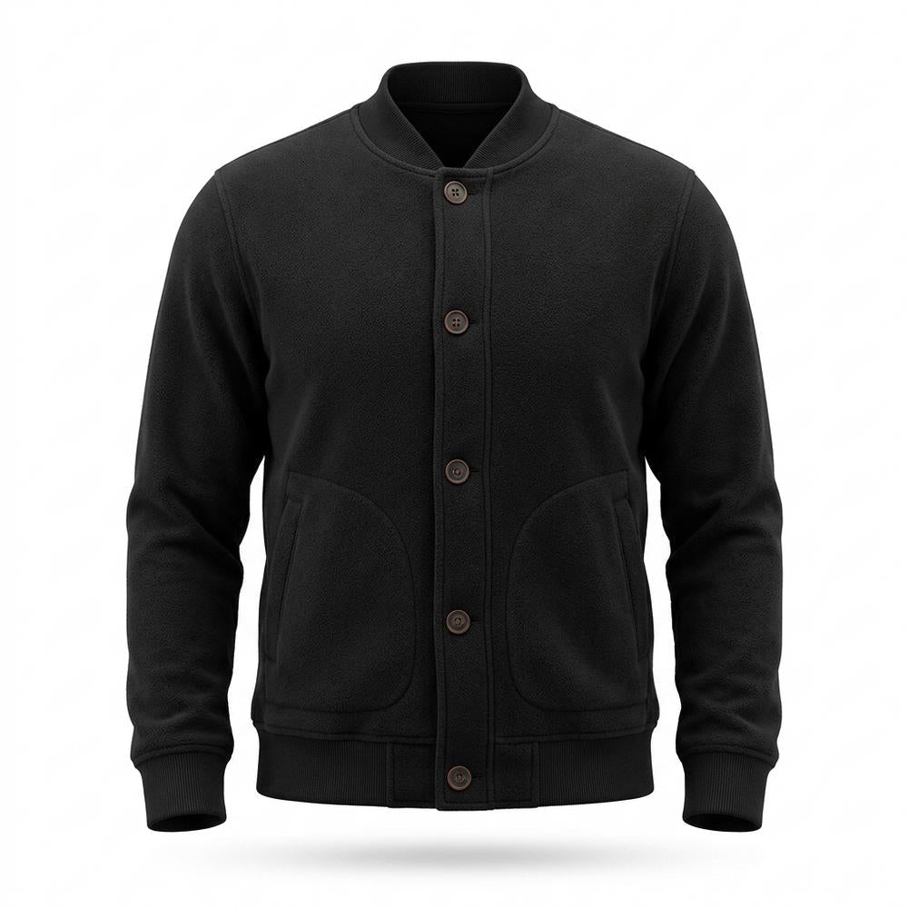 Mens Outlet House - Zavar | Button-Front Fleece Jacket Men