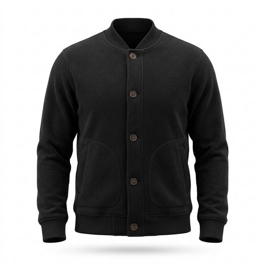 Mens Outlet House - Zavar | Button-Front Fleece Jacket Men