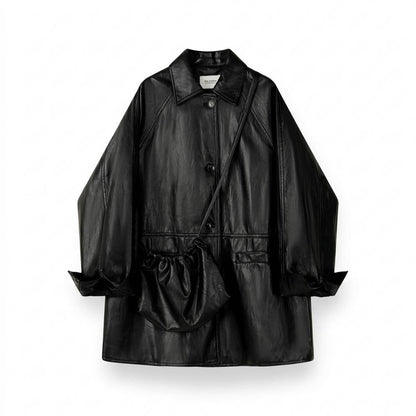 Mens Outlet House - Kevel | Oversized Faux-Leather Coat Unisex