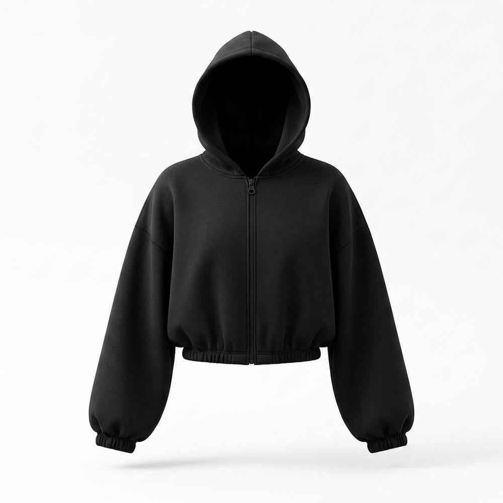 Mens Outlet House - Vidan | Cropped Zip-Up Hoodie Women