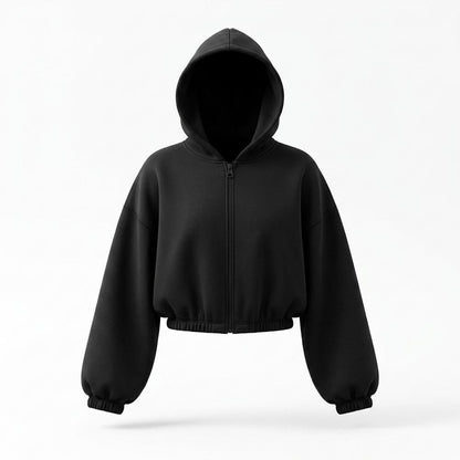 Mens Outlet House - Vidan | Cropped Zip-Up Hoodie Women
