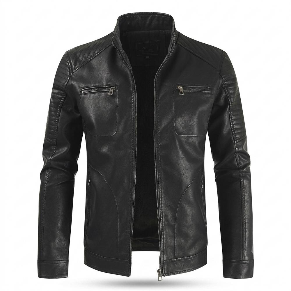Mens Outlet House - Tihal | Lined Quilted Leather Jacket Men