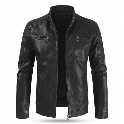 Mens Outlet House - Tihal | Lined Quilted Leather Jacket Men