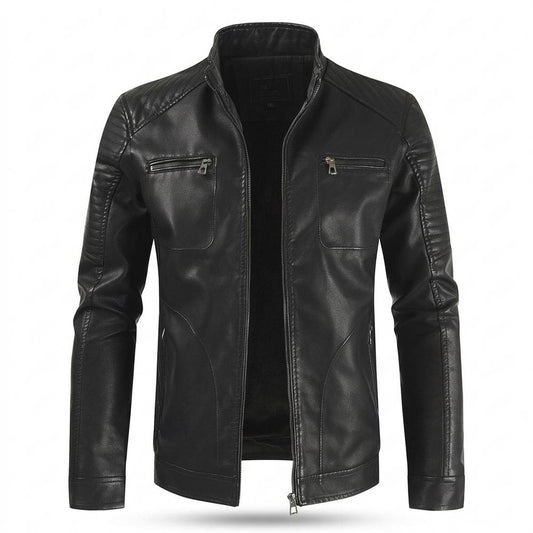 Mens Outlet House - Tihal | Lined Quilted Leather Jacket Men