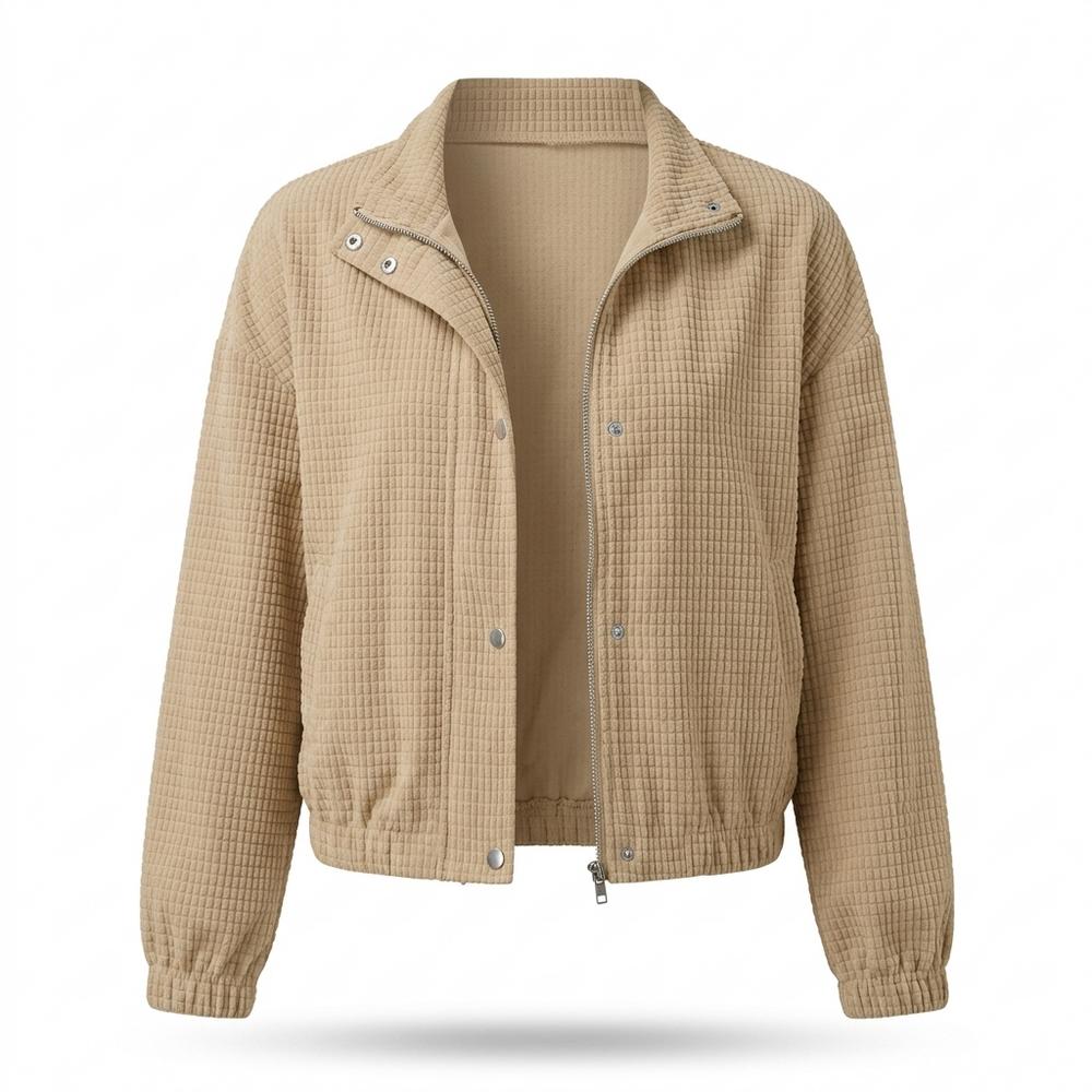 Mens Outlet House - Soser | Textured Zip-Up Jacket Women