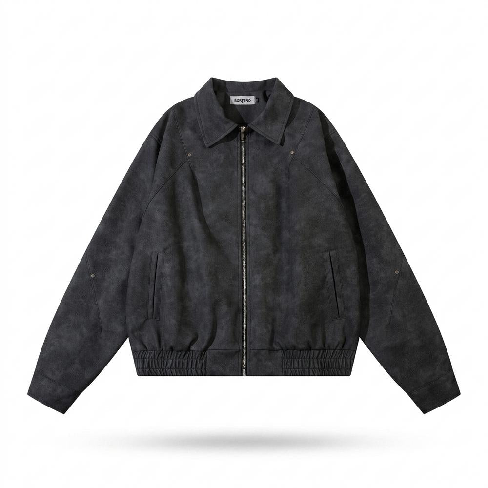 Mens Outlet House - Zakar | Faux-Suede Zip-Up Jacket Unisex